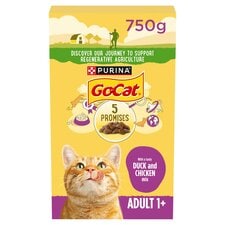 Go-Cat Adult Dry Cat Food Chicken And Duck 750G