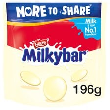 Milkybar White Chocolate Giant Buttons More To Share Sharing Bag 196g