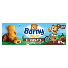 Barny Chocolate Kids Sponge Cake Bears Biscuits Multipack, 5 Pack 125g