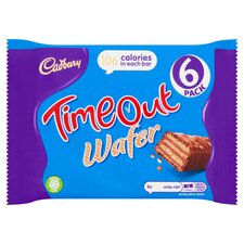 Cadbury Timeout Wafer Chocolate Biscuit 6 Pack Multipack 121.2g