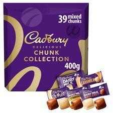 Cadbury Delicious Chunk Collection Milk and White Chocolates