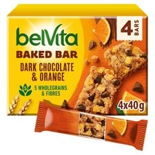 BELVITA BAKED BAR DARK CHOCOLATE & ORANGE 4X40G