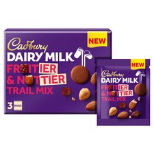 Cadbury Fruitier & Nuttier Chocolate Trail Mix 3 Pack 105g