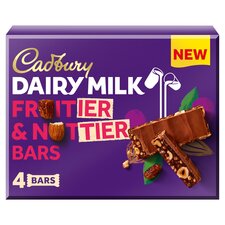 Cadbury Fruitier & Nuttier Chocolate Bars 4X30g