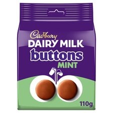 Cadbury Dairy Milk Mint Chocolate Giant Buttons Bag 110G