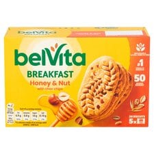 BelVita Breakfast Biscuits Honey & Nut 5 Pack 225G