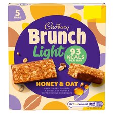 Cadbury Brunch Light Honey & Oat Milk Chocolate Cereal Bars 5 x 26g