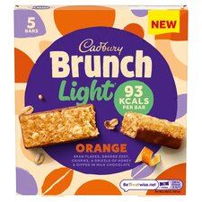 Cadbury Brunch Light Orange Milk Chocolate Cereal Bars 5 x 26g