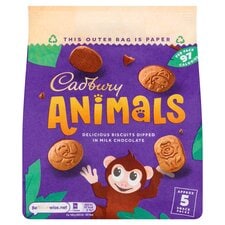 Cadbury Mini Animals Chocolate Biscuits 5 x 19.9G