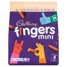 Cadbury Mini Fingers Chocolate Biscuits 5 x 19.3g