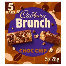 Cadbury Brunch Choc Chip Milk Chocolate Cereal Bars 5 x 28g