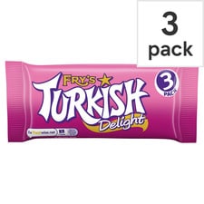 Fry's Turkish Delight Chocolate Bar 3 Pack Multipack 153g