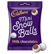 Cadbury Mini Snowballs Chocolate Bag 80g