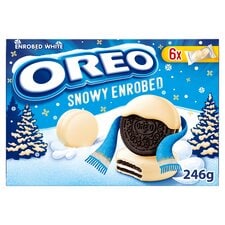 Oreo Sandwich Biscuits Snowy White Chocolate Covered  246g