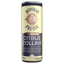 Bombay Presse Citrus Collins Lemon Gin Cocktail 250Ml