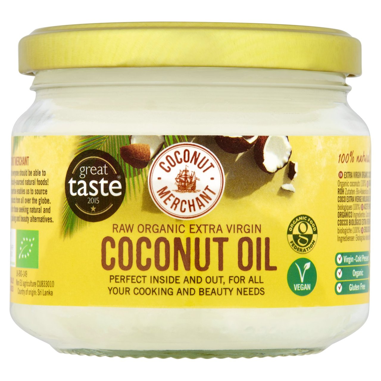 Coconut Merchant Raw Organic Extra Virgin Coconut Oil