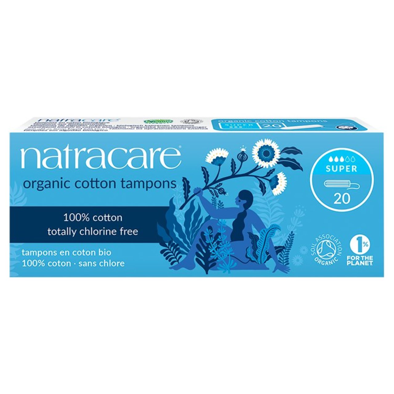 Natracare Organic Non-Applicator Tampons Super