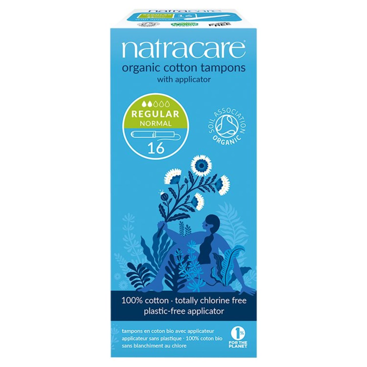 Natracare Organic Applicator Regular Tampons