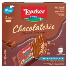 Loacker Chocolaterie Milk Chocolate Wafer Bars 4 x 17.5g