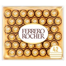 Ferrero Rocher Milk Chocolate Hazelnut Pralines Gift Box of Chocolates Pieces x42 525g