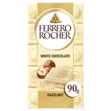 Ferrero Rocher White Chocolate & Hazelnut Bar 90G