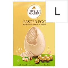 FERRERO ROCHER GOLDEN EASTER EGG WHITE CHOCOLATE & HAZELNUT 250G