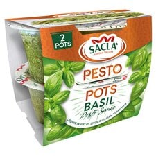 Sacla Classic Basil Pesto 2 Pot 90G