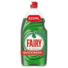 Fairy Platinum Quick Wash Washing Up Liquid 820ml