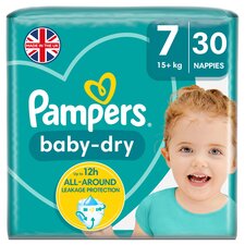 Pampers Baby Dry Size 7 Essential Pack 30 Nappies