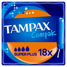 Tampax Compak Super Plus Applicator Tampons 18