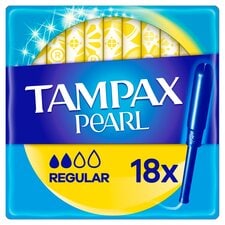 Tampax Pearl Regular Applicator Tampons 18