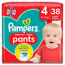 Pampers Baby Dry Pants Essential Pack Size 4 38 Nappies