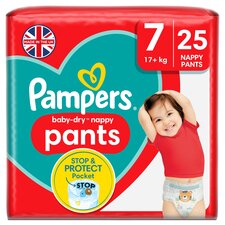 Pampers Baby Dry Pants Essential Pack Size 7 25 Nappies