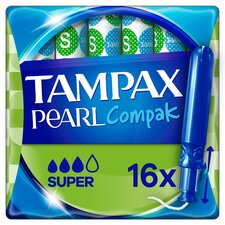 Tampax Pearl Compak Super Applicator Tampons 16