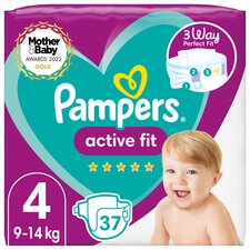 Pampers Active Fit Size 4 37 Nappies Essential Pack