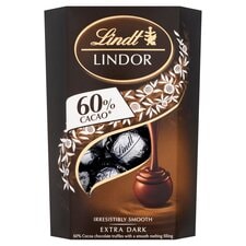 Lindt Lindor 60% Dark Chocolate Truffles Carton 200G