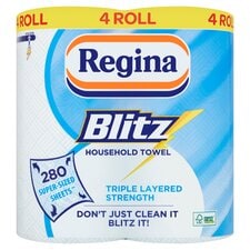 Regina Blitz Household Towel 4 Roll Pack