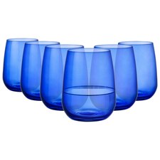 Bormioli Rocco Restaurant Glass Tumblers - 430ml - Blue - Pack of 6