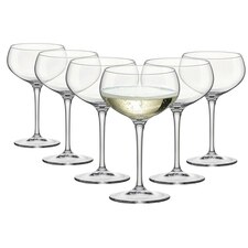 Bormioli Rocco Bartender Glass Champagne Coupe Saucers - 305ml - Clear - Pack of 6