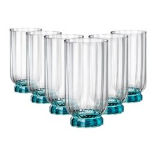 Bormioli Rocco Florian Highball Glasses - 430ml - Blue - Pack of 6