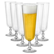 Bormioli Rocco Bartender Stemmed Beer Glasses - 405ml - Pack of 6