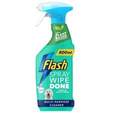 Flash Cleaning Spray Wipe Done Citrus Pet 800Ml