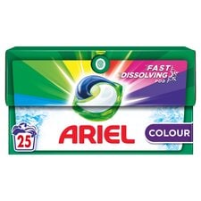 Ariel All In One Washing Liquid Pods Colour 25 Washes 460G