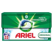 Ariel All In One Washing Liquid Pods Original 33 Washes 646.8G