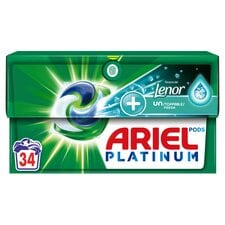 Ariel Platinum Washing Liquid Pods with Lenor 34 Washes 19.5G