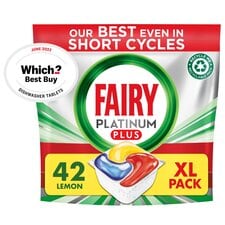 Fairy Platinum Plus All In One 42 Dishwasher Tablets Lemon 651G