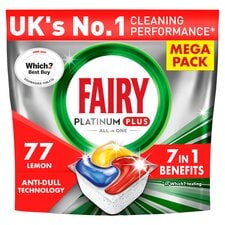 Fairy Platinum Plus 77 Lemon Dishwasher Tablets 1194G