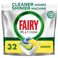 Fairy Platinum All In One 32 Dishwasher Tablets Lemon 477G