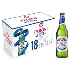 Peroni Nastro Azzurro Beer Lager Bottles 18x330ml