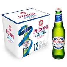 Peroni Nastro Azzurro Beer Lager Bottles 12x330ml